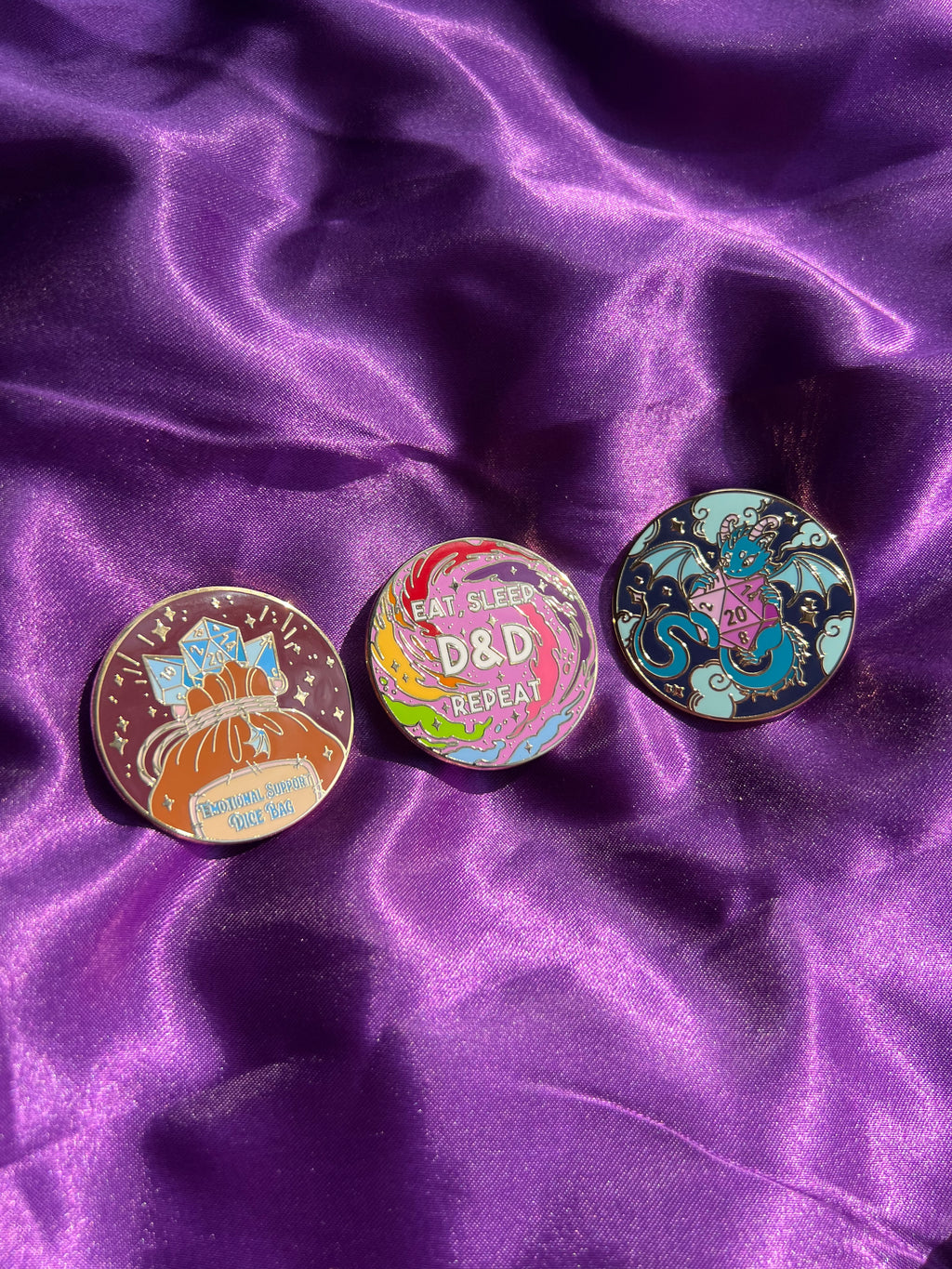 Eat Sleep D&D Repeat Hard Enamel Pin